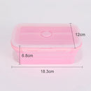 Collapsible Food Storage Containers Silicone Lunch Box with Lid Food Bowls Kitchen Stackable Lunch Box for Pantry Freezer Safe