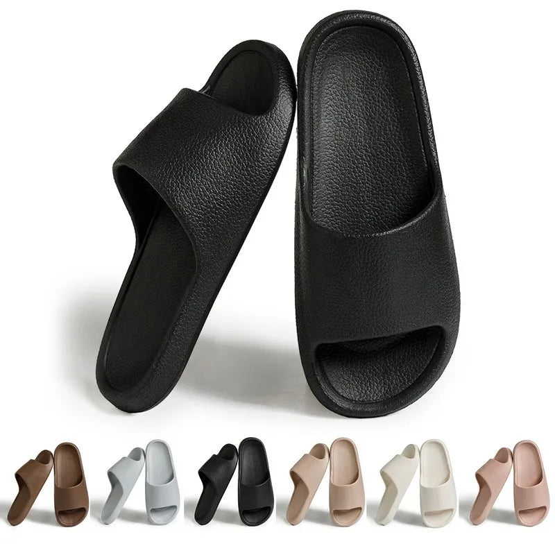Summer Fashion Slippers Women's Shoes Cloud Slippers For Men Home Flat Sandals Massage Flip Flops Couples Bathroom Indoor Slides