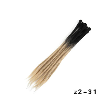 20 Polegada sintético 100% artesanal dreadlock extensões de cabelo fino crochê trançado cabelo backcombed dreads reggae estilo cabelo hippie