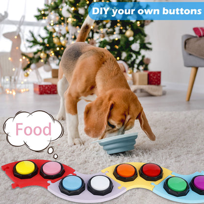 8Pcs Voice Recording Button Pet Toys Dog Buttons for Communication Training Buzzer Recordable Talking Button Intelligence Toy