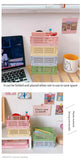 6 Color Organizing Storage Baskets Case Folding Student Desktop Basket Tape Stationery Plastic Foldable Container Storage Box