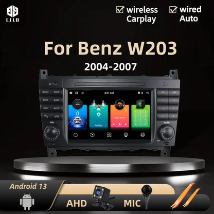 Android 13 two din built with wifi octa core 4GB Touch Screen car multimedia player for mercedes Benz w203