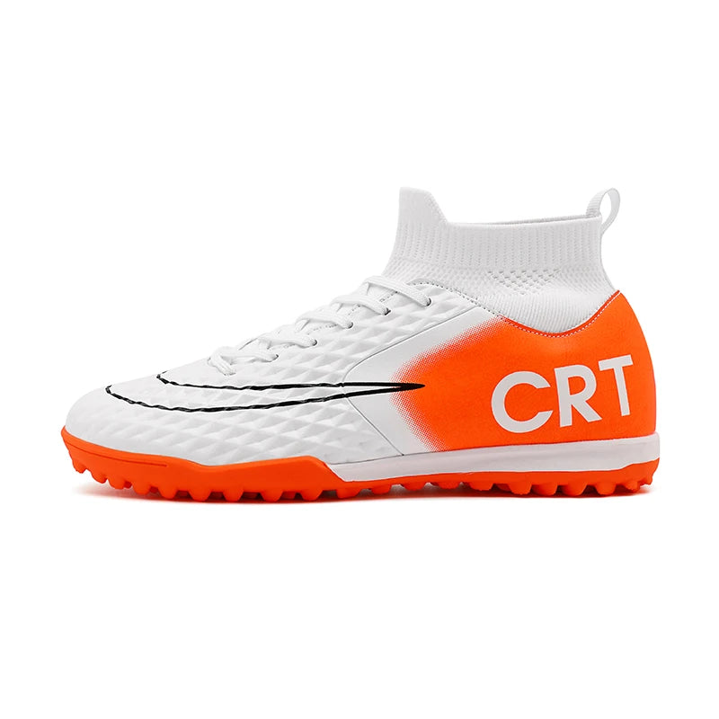 Professional Society Football Boot Men High-top Leather Lightweight TF/FG Five-a-side Soccer Shoes Childrens Football Shoes Kids