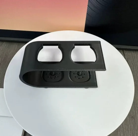 Suporte para Escova de Dentes Elétrica Resistente e Ecológico com Dois Orifícios, Organizador de Bancada para Itens Essenciais do Banheiro