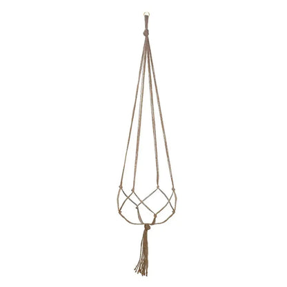 1pcs Braided Rope Hanging Basket  Flower Pot Straw Macrame Net Hanger Garden Holder Craft Plant Balcony Decor Accessories