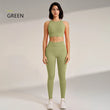 Conjunto de roupas de yoga feminino cintura alta leggings e topo duas peças sem costura roupas de exercício de fitness roupa interior de treino de fitness
