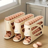 Automatic Scrolling Egg Rack Kitchen Egg Holder Storage Box Egg Basket Container Organizer Rolldown Refrigerator Egg Dispenser