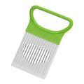 Effortlessly Slice Onions with this 1pc Colorful Onion Slicer Kitchen stainless steel potato chip onion holder