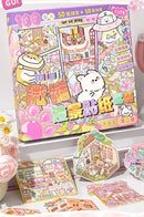 50 in 1 landscape stickers miniature scene collection 3d three-dimensional girls children's educational toys