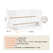 SucceBuy 30In Flight Bird Cage Stackable Divided Small Animal Cage for Kinds of Birds Pet Travel Birdcage with Handle and Perch