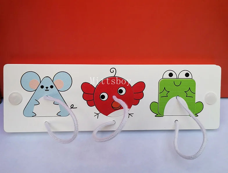 Kindergarten Montessori Wooden Busy Board Castle Gear Crocodile Zippers Geometric Jigsaw Puzzles Montessori Toy Educational Toys