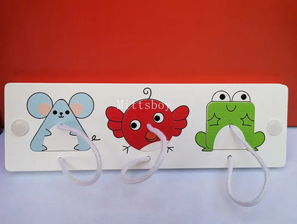 Kindergarten Montessori Wooden Busy Board Castle Gear Crocodile Zippers Geometric Jigsaw Puzzles Montessori Toy Educational Toys
