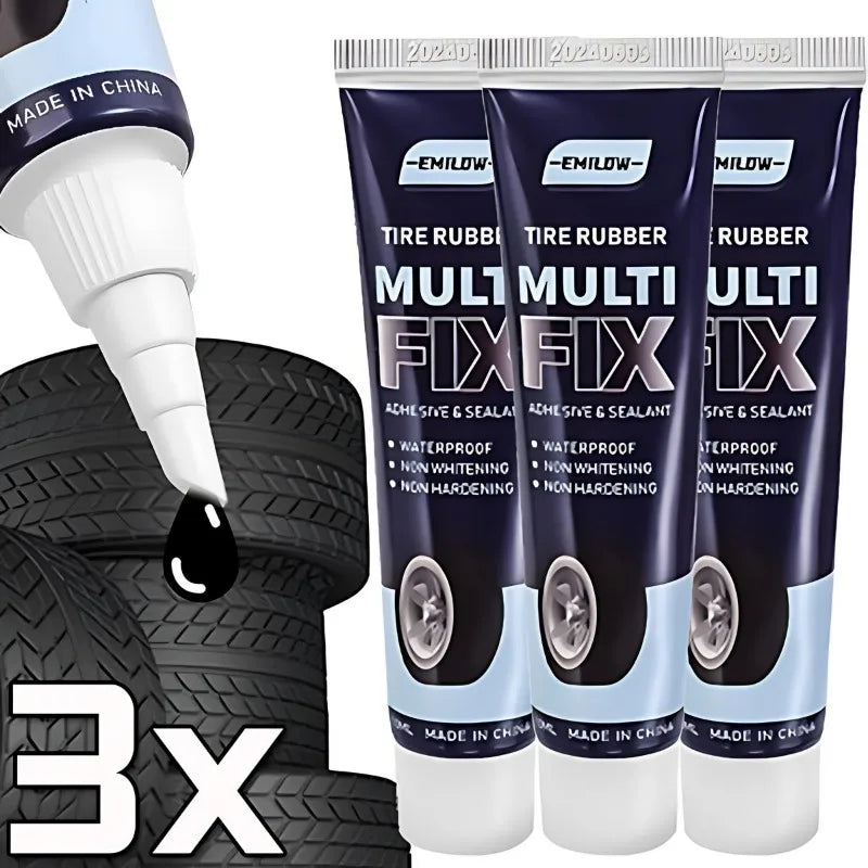 Strong Rubber Tire Repair Glue, resistente ao desgaste, não corrosivo, adesivo, colagem, reparação de pneus de carro, selante, 50ml, 3 pcs