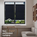 Cordless Retractable Roller Shades Black Home Office Windows Sunshade Thermal blinds without drilling blackout curtain