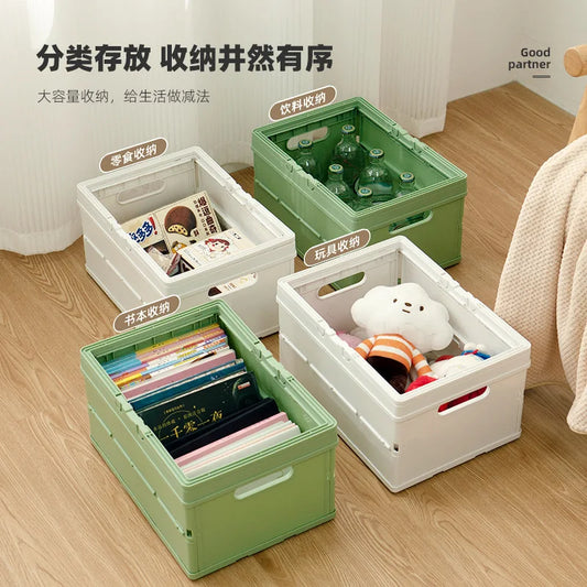 Multifunctional Kitchen Sundries Storage Box Foldable Portable Multi-color Storage Basket Desktop Snack Sorting Basket Storage