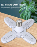 Bombilla LED plegable E27 de 28 W, CA 220 V/110 V, 40 bombillas deformables para iluminación de techo del hogar, almacén y garaje, luz blanca de 6500 K.