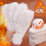 Unisex Australian Sheepskin Insoles Natural Real Fur Wool Cashmere Snow Boots Shoe Pad Children's Wool Insoles Warm Winter Shoes