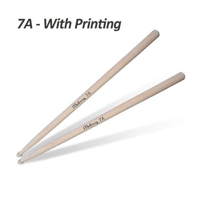 Lightweight Maple Wood Drumsticks, Wood Color Drum Sticks, Musical Aparts, Adult and Kids Gift, Size 5A, 7A, 1 Pair 
