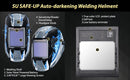 Welding Mask 1/1/1/1 Auto Darkening Welding Helmet 100x97mm Large View TRUE Color 4 Sensors for MIG MAG MMA Welder Machine