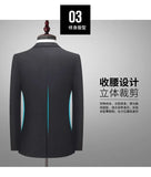 8XL Suit (Blazer+pants) Fashion Business Gentleman Italian Style Slim Solid Color Professional Suit Wedding Groom Best Man Suit