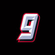Motorcycle Racing Arabic Numbers Stickers DIY Refit Reflective Sticker Number Helmet Car Styling 3D Realistic Motorcycle Decals