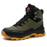 Rotary Buckle Men's Work Boots Safety Steel Toe Indestructible Shoes Anti-smash Puncture-Proof Work Shoes 38-47