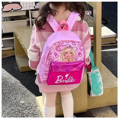 Kawaii Barbie Cartoon Anime Fashion Backpack Girl Barbie Princess Backpack Cute Kindergarten Kids Schoolbag Gift Toys