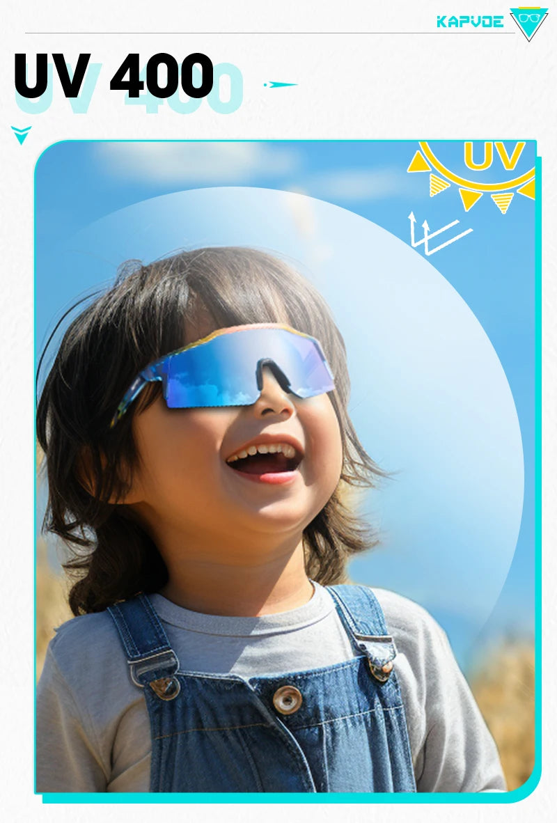 Kapvoe Photochromic Teenager Kids Cycling Sunglasses Sport Bicycle Glasses UV400 Child Goggle Outdoor Boys Girls Running Eyewear
