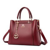 2024 Luxury Women Designer 3 Layers Shoulder Crossbody Bag Ladies Large Capacity Leather Handbags Shopper Brand Messenger Totes