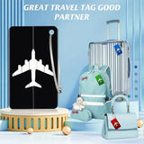 Aluminium Alloy Aircraft Luggage Tag with Name Travel Luggage Tag ID Card Anti-lost Solid Color Travel Accessories