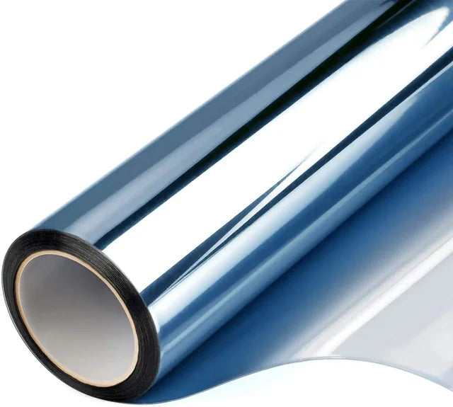 Película de espejo unidireccional para ventanas, vinilo autoadhesivo reflectante solar, pegatina plateada para vidrio, tinte de privacidad para ventanas del hogar, 2 m, 3 m, 5 m 