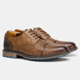 Retro Men's Casual Derby Shoes 2025 Fashion Leather Footwear New Style Men's Slip-On Comfortable Men's Shoes
