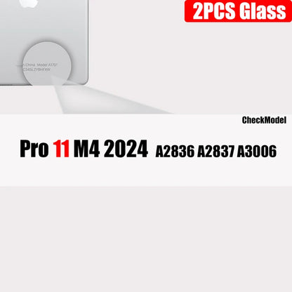 Limpar protetor de tela de vidro temperado para iPad, iPad 9, 8, 7, 6, 5, 9ª geração, 8ª, 7ª, 6ª, Pro 11, 10.5, 9.7, Air 5, 4, mini 6, PCes 2