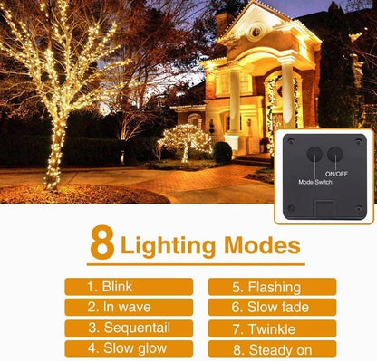 32m/22m/11m/7m solar led luz ao ar livre festão lâmpada jardim luz de fadas corda à prova dwaterproof água natal guirlanda quintal decoração luz