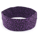 Fashion Leopard Print Sports Headband Yoga Headband Women's Fitness Elastic Cotton Sweat-Absorbing Headscarf Athletic Headwear