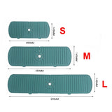 1PC Silicone Faucet Mat Water Ripple Kitchen Bathroom Draining Pad Wash Basin Large Sink Splash Pad Countertop Protector