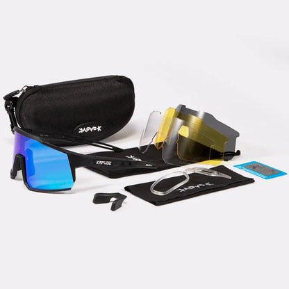 Men Women Polarized 4 Lens Sunglasses Cycling Bike Glasses Bicycle MTB Goggle Outdoor Sport Eyewear Anti-Glare Uv400 Equipment