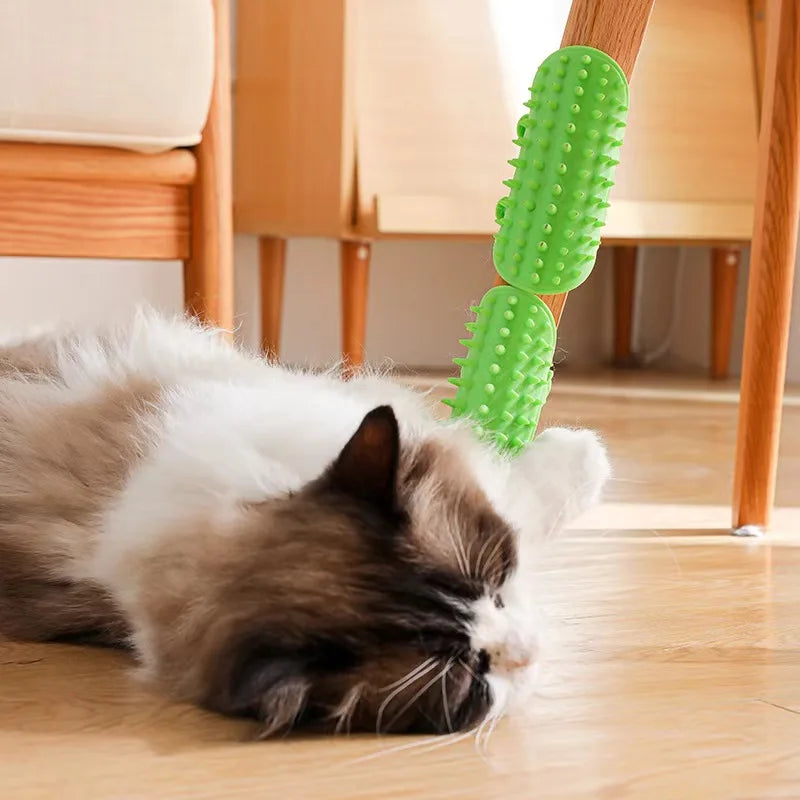 Peine masajeador para quitar el pelo de mascotas, rascador para gatos, cepillo para frotar, aseo para gatitos, autolimpiable, esquina de pared, peines rascadores para gatos 