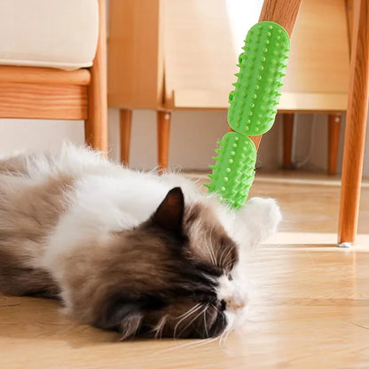 Peine masajeador para quitar el pelo de mascotas, rascador para gatos, cepillo para frotar, aseo para gatitos, autolimpiable, esquina de pared, peines rascadores para gatos 
