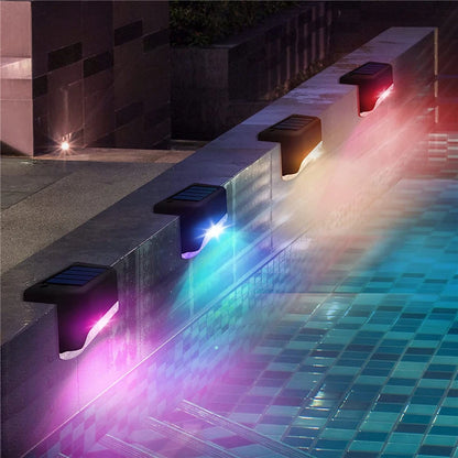 24PCS IP65 Waterproof Solar Garden Light Outdoor LED Solar Power Deck Lamps for Railing Stairs Step Fence Yard Patio Pathway