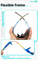 Kapvoe Photochromic Teenager Kids Cycling Sunglasses Sport Bicycle Glasses UV400 Child Goggle Outdoor Boys Girls Running Eyewear