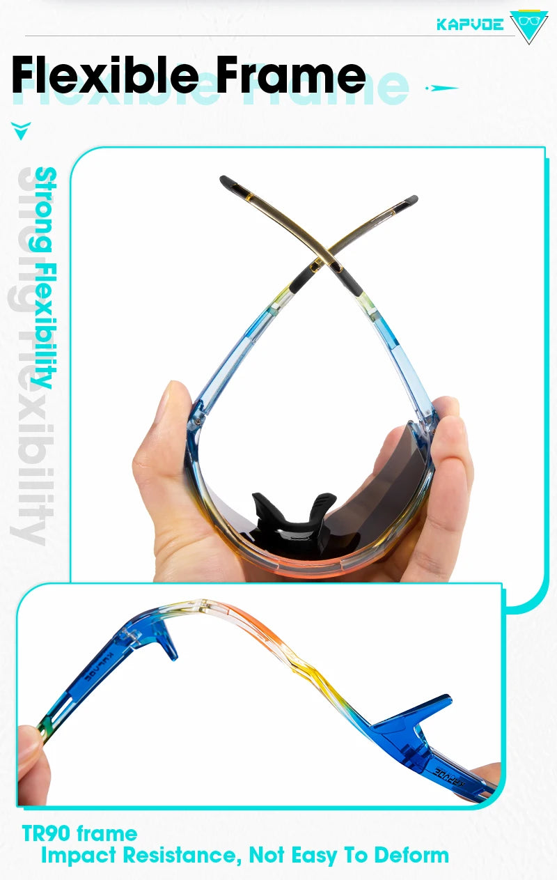 Kapvoe Photochromic Teenager Kids Cycling Sunglasses Sport Bicycle Glasses UV400 Child Goggle Outdoor Boys Girls Running Eyewear