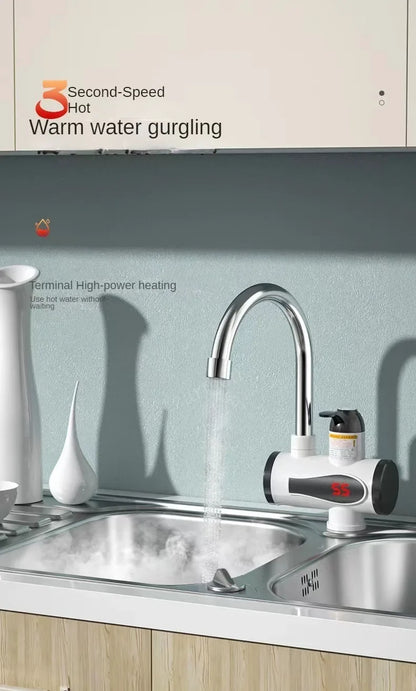 Electric Kitchen Water Heater Tap Instant Hot Water Faucet Heater Cold Heating Faucet Tankless Instantaneous Water Heater