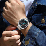 CURREN 8455 Men's Quartz Watch Large Dial Waterproof Stainless Steel Strap Casual Business Elegant Watches for Men Reloj Hombre