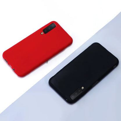 Funda para teléfono Samsung Galaxy A7 2018, carcasa de silicona mate suave para carcasa trasera Samsung A7 2018 A750 A750F