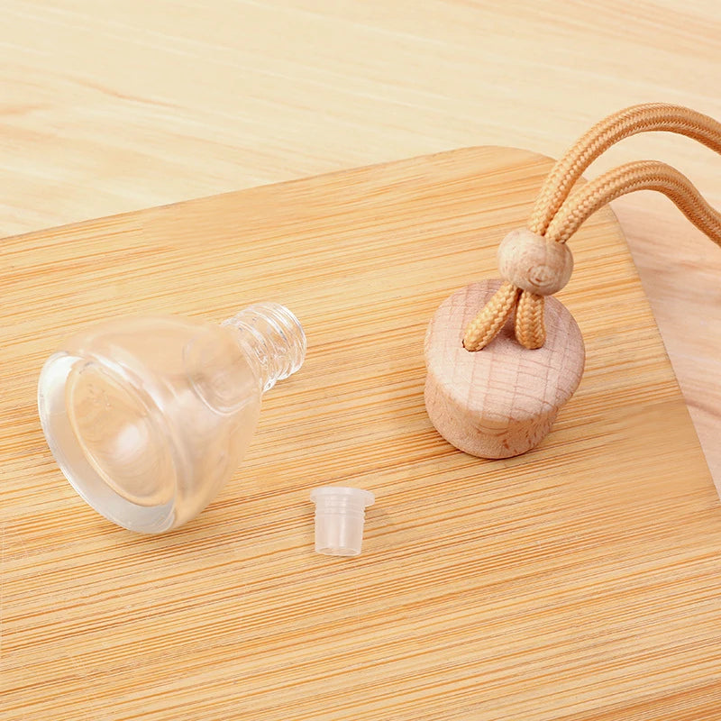 1Pc 8ML Conical Flask Empty Bottle Car Pendant Car Essential Oil Diffuser Fragrance Air Freshener Scent Perfume Bottle Ornament
