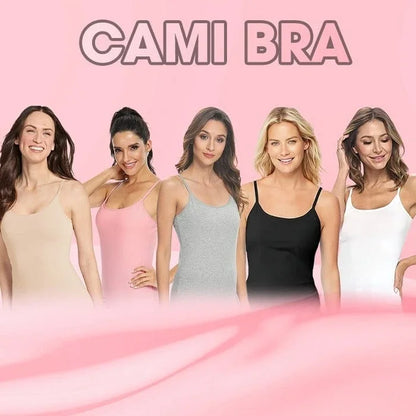 Camisola sexy con sujetador acolchado sólido y tirantes finos para mujer, camiseta sin mangas con sujetador incorporado, 2024