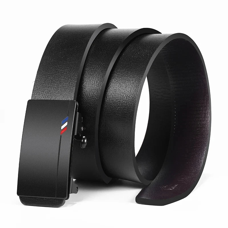 Cinturones de marca famosa para hombre, cinturones de cuero genuino de lujo de calidad, correa de metal con hebilla automática.