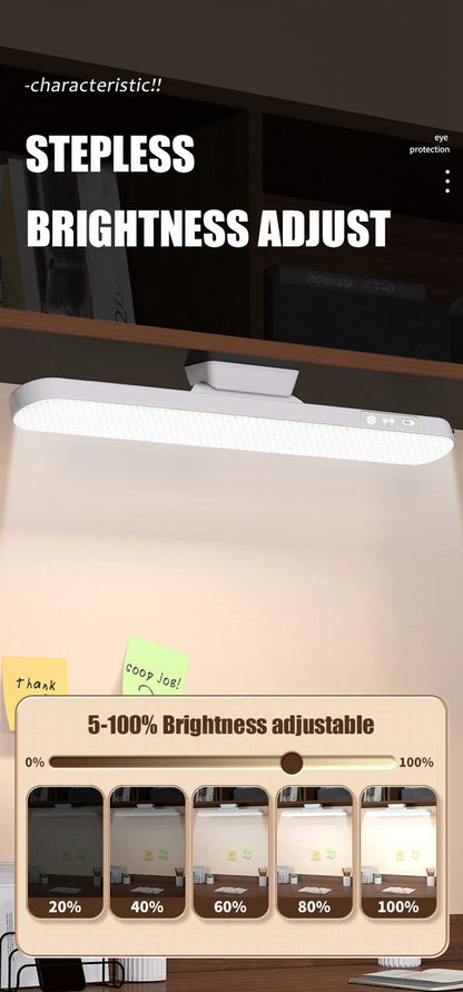 LED Table Lamp Magnetic Hanging USB Rechargeable Desk Lamp 3 Color Reading Light Dimmable Cabinet Closet Wardrobe Night Light