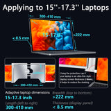 14 inches Laptop Expansion Screen FHD Portable Tri-screen Monitor with 1 Cable for 2 Displays for Windows MacOS for 15-17.3 inch